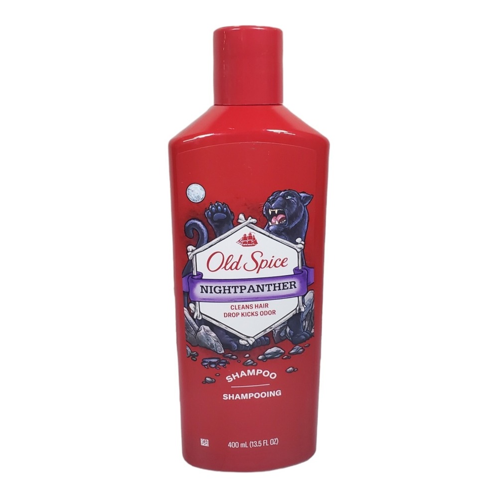 Old Spice NIGHT PANTHER Shampoo cleans Hair Drop Kicks Odor 13.5ozDiscontinued